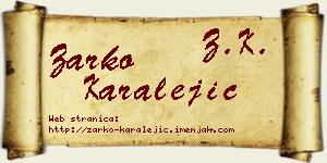 Žarko Karalejić vizit kartica